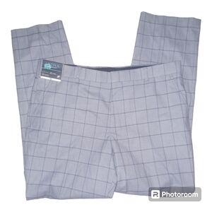 J. Ferrar Men's Ultra Comfort Slim Dress Pants, Gray Plaid, 38X32, NEW!!!